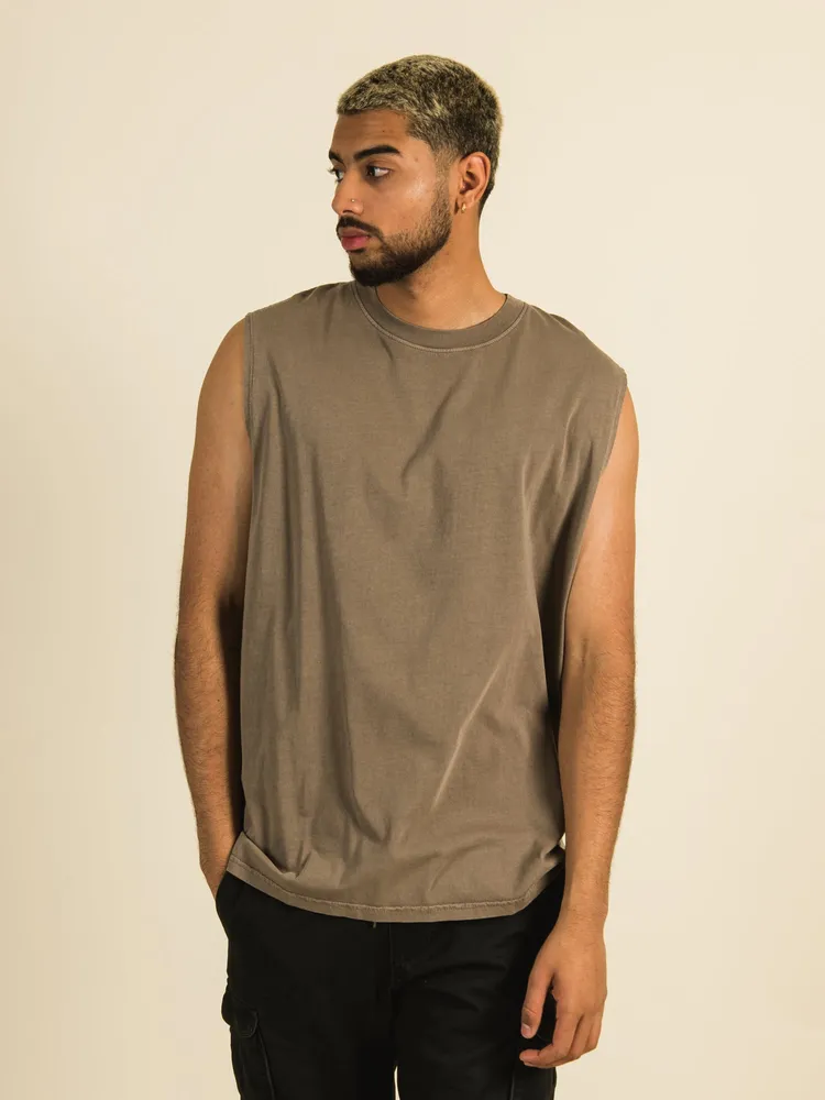 KOLBY GARMENT DYE OVERSIZED TANK TOP - CLEARANCE