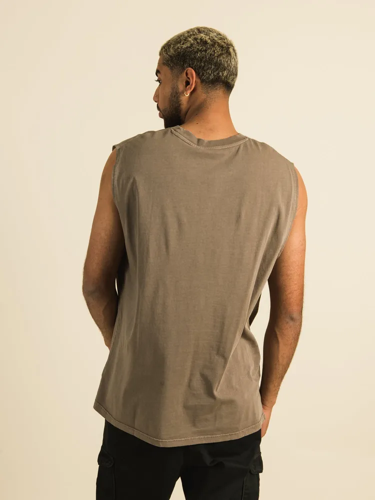 KOLBY GARMENT DYE OVERSIZED TANK TOP - CLEARANCE
