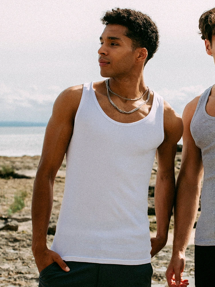 KOLBY RIB TANK - WHITE