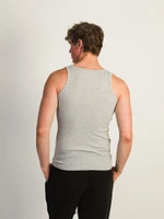 KOLBY RIB TANK - HEATHER GREY