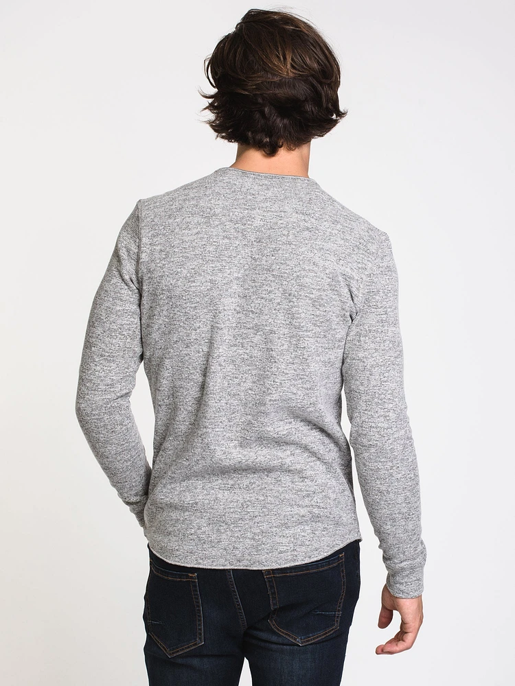 MENS PETE LONG SLEEVE HENLEY - CLEARANCE