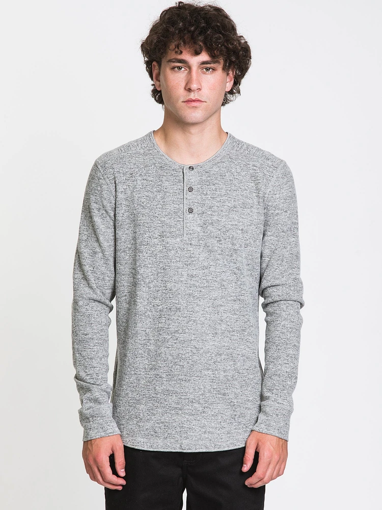 KOLBY PETE LONG SLEEVE HENLEY - CLEARANCE