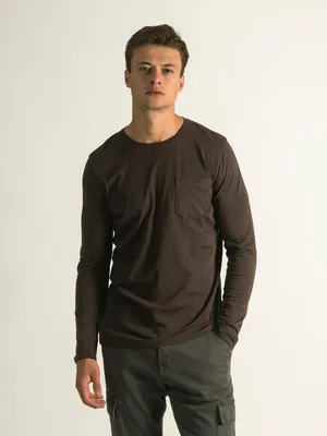 KOLBY GARMENT DYE LONG SLEEVE POCKET T-SHIRT