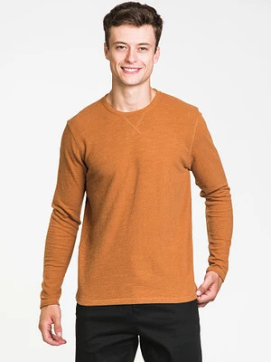 T-SHIRT TEXTURÉ À MANCHES LONGUES POUR HOMME