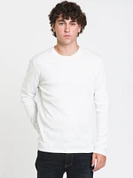 KOLBY LONG SLEEVE TEXTURE TEE - CLEARANCE