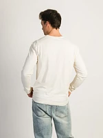 KOLBY SUEDED HENLEY - OFF-WHITE