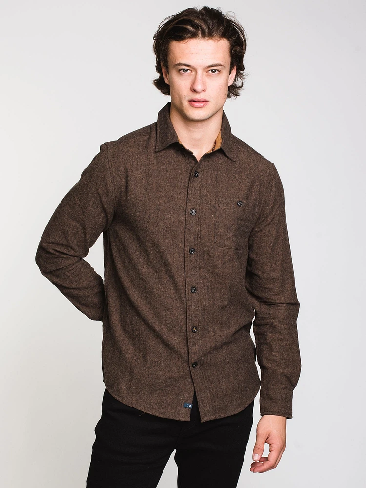 MENS HERRINGBONE BUTTON UP - CLEARANCE