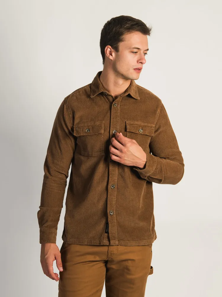 KOLBY CHESTER OVERSIZED CORD GARMENT WASHED SHIRT