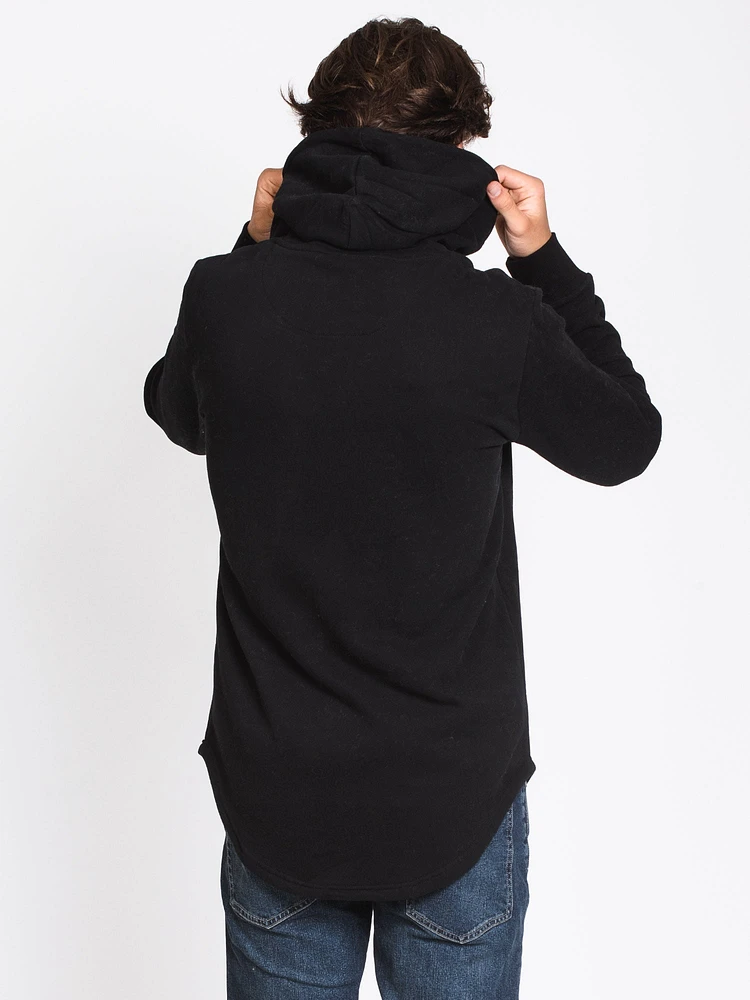 MENS WASHED OUT LONGLINE HOODIE - CLEARANCE