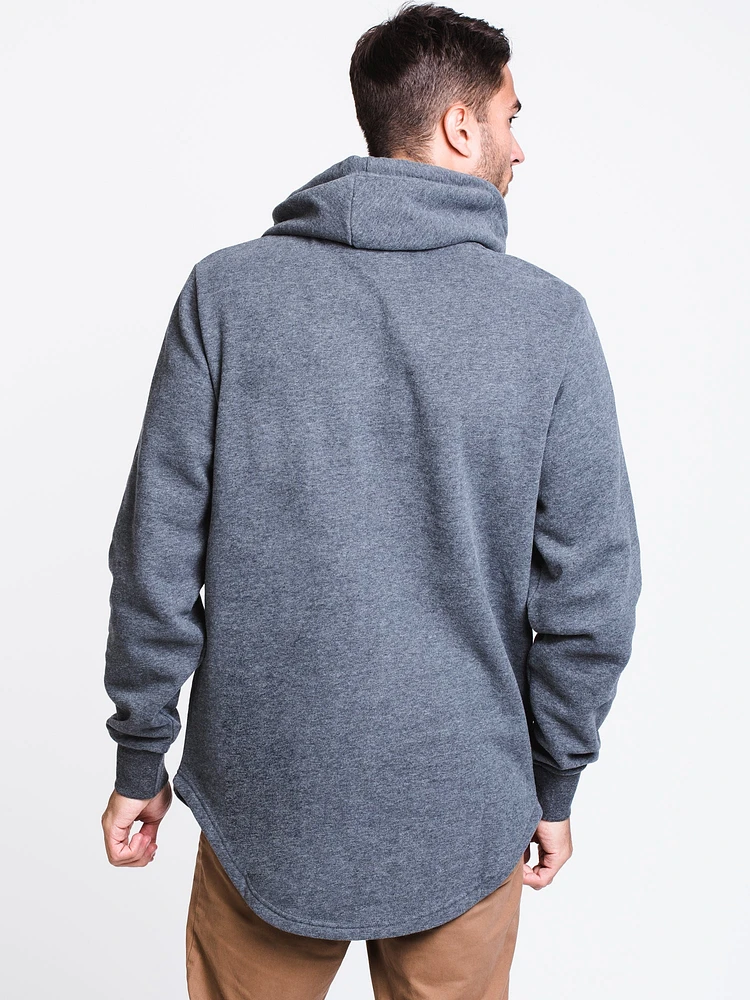 MENS WASHED OUT LONGLINE HOODIE