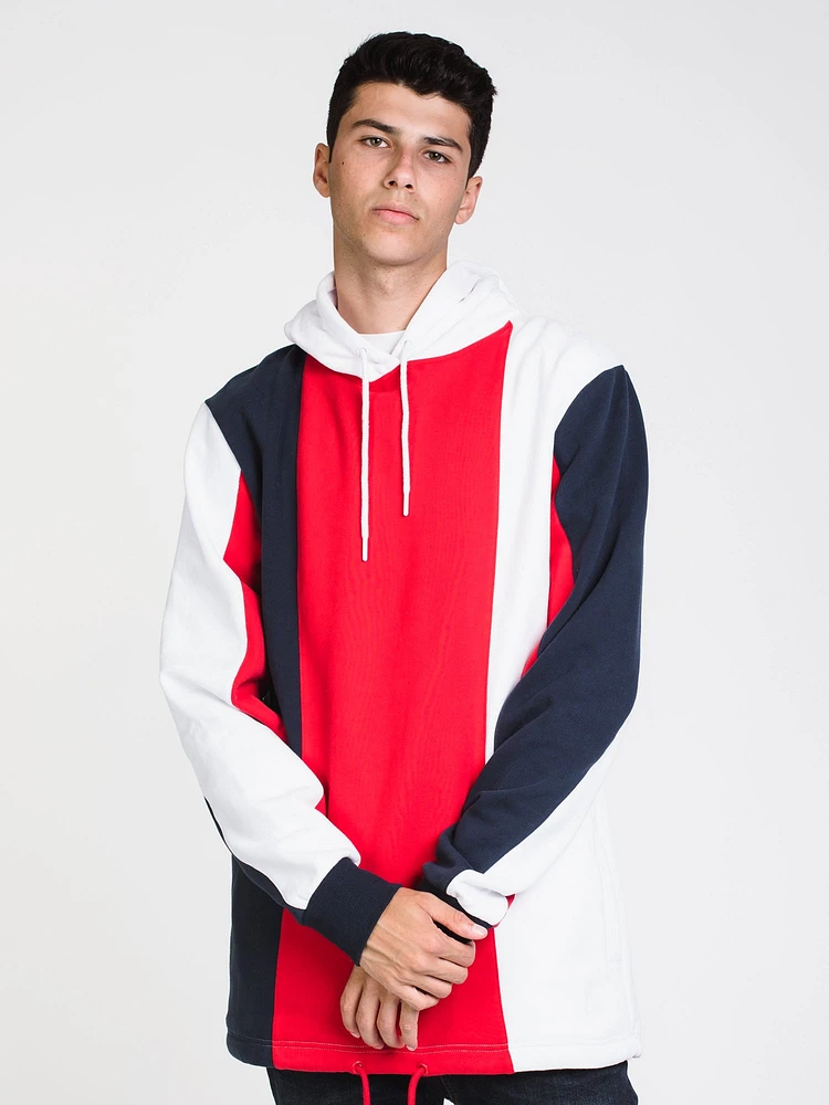 MENS WASHED OUT VERT STRIPE HOOD - CLEARANCE