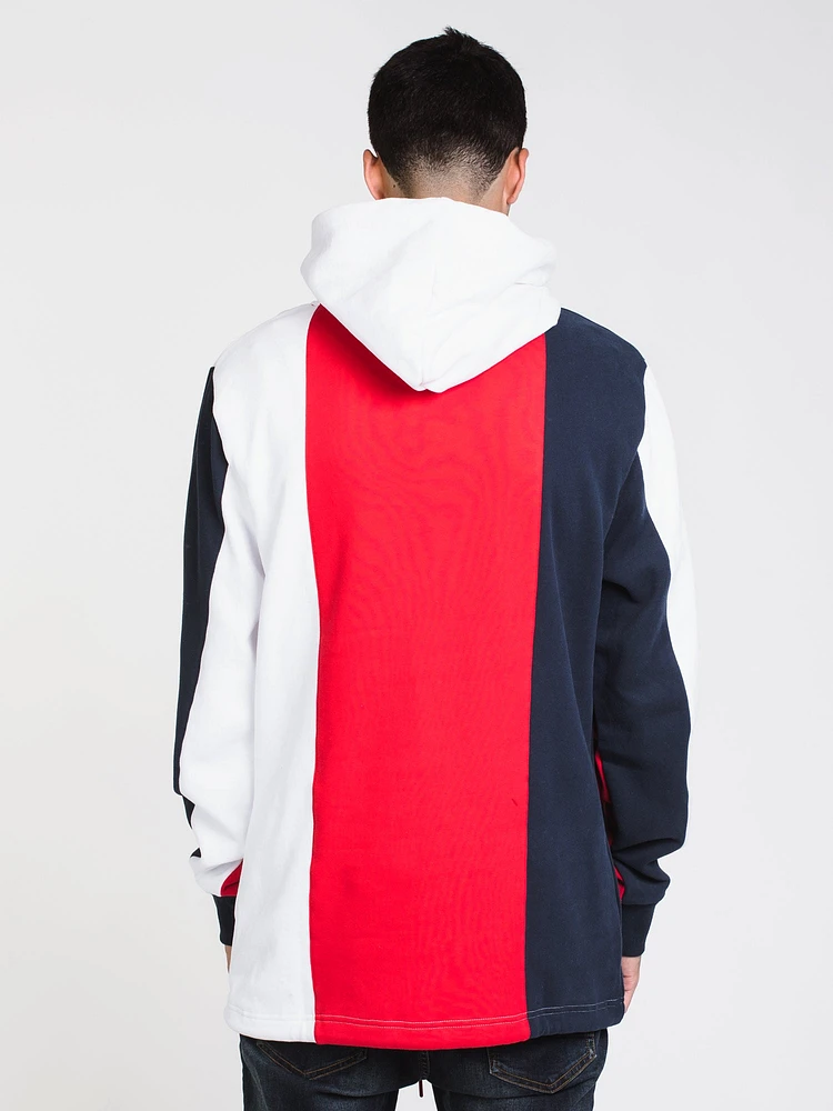 MENS WASHED OUT VERT STRIPE HOOD - CLEARANCE