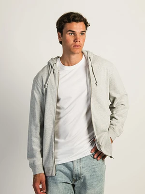 SWEAT À CAPUCHE ZIPPÉ KOLBY PARKER VINTAGE WASH - GRIS CENDRE