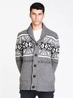 MENS BLAZE JACQUARD CARDIGAN - CLEARANCE