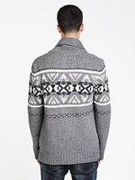 MENS BLAZE JACQUARD CARDIGAN - CLEARANCE