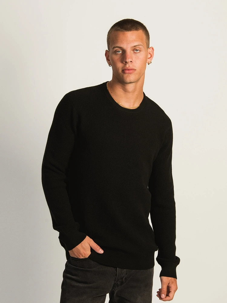 KOLBY WAFFLE KNIT CREW