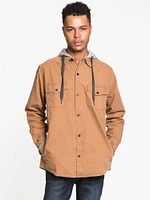 KOLBY COLLARED HOODIE BUTTON UP - CLEARANCE