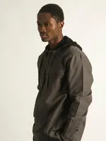 KOLBY COLLARED HOODIEED BUTTON UP - CLEARANCE