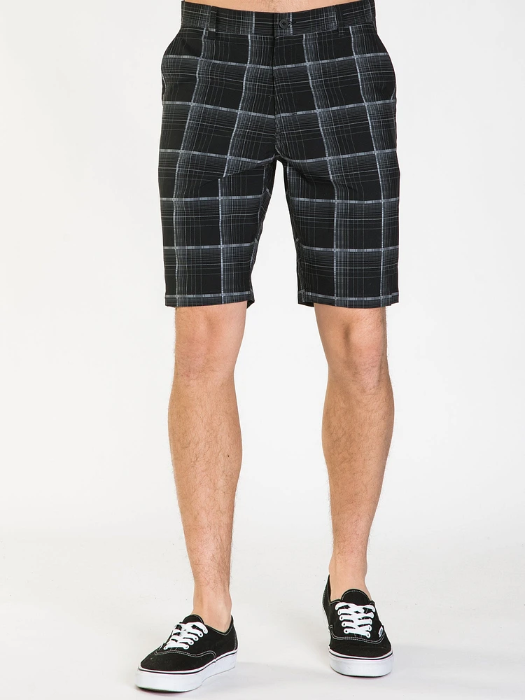SHORT À CARREAUX TECHNO CALEB POUR HOMME