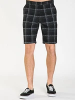 SHORT À CARREAUX TECHNO CALEB POUR HOMME