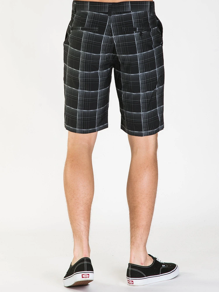 SHORT À CARREAUX TECHNO CALEB POUR HOMME