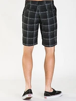 SHORT À CARREAUX TECHNO CALEB POUR HOMME