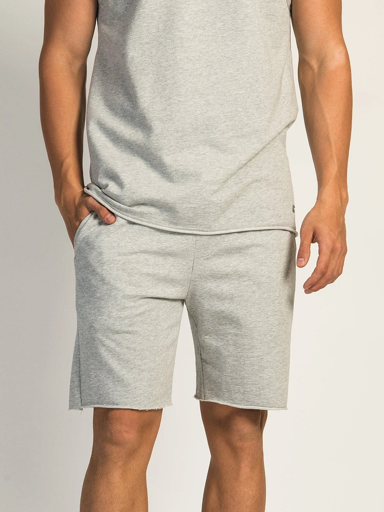 KOLBY GARMENT DYE FR TERRY MELANGE JOG SHORT - GREY