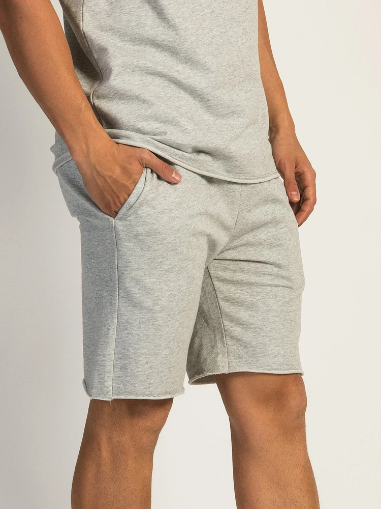 KOLBY GARMENT DYE FR TERRY MELANGE JOG SHORT - GREY