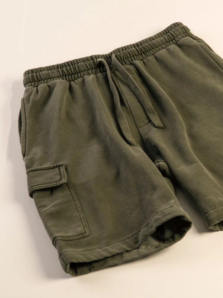 KOLBY GARMENT DYE FLEECE CARGO SHORT