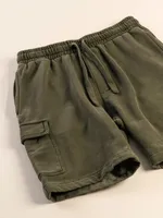 KOLBY GARMENT DYE FLEECE CARGO SHORT