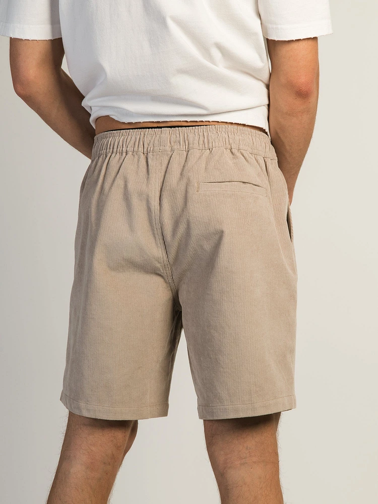 KOLBY CORD SHORT - PEBBLE