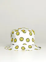 KOLBY BUCKET HAT - ALL OVER SMILEY FACE CLEARANCE