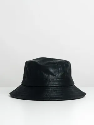 KOLBY LEATHER BUCKET HAT - CLEARANCE
