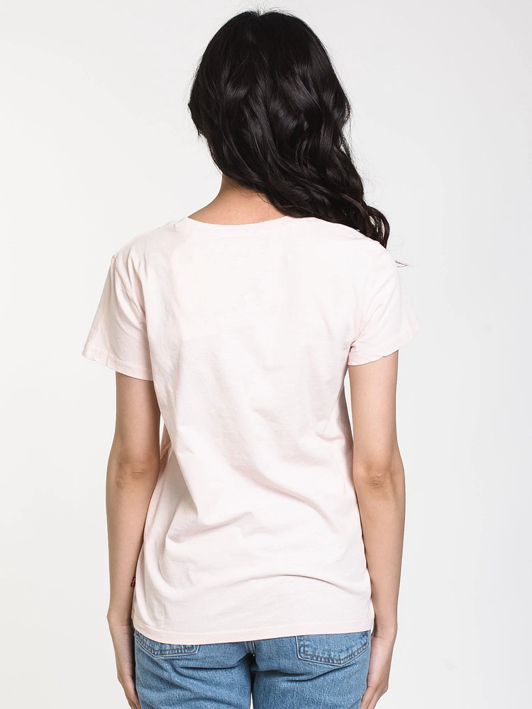 WOMENS SUNSET OUTLINE SHORT SLEEVE TEE - BLUSH CLEARANCE