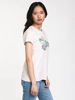 WOMENS SUNSET OUTLINE SHORT SLEEVE TEE - BLUSH CLEARANCE