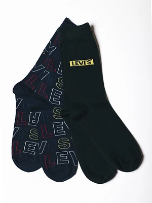 LEVIS REG CUT LETTER 2PK - NVY - CLEARANCE