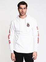 LAST CALL ROSES PULLOVER HOODIE - WHITE CLEARANCE