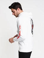 LAST CALL ROSES PULLOVER HOODIE - WHITE CLEARANCE