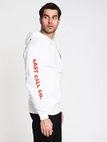 LAST CALL ROSES PULLOVER HOODIE - WHITE CLEARANCE