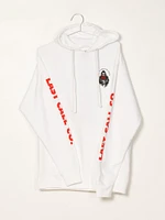 LAST CALL ROSES PULLOVER HOODIE - WHITE CLEARANCE