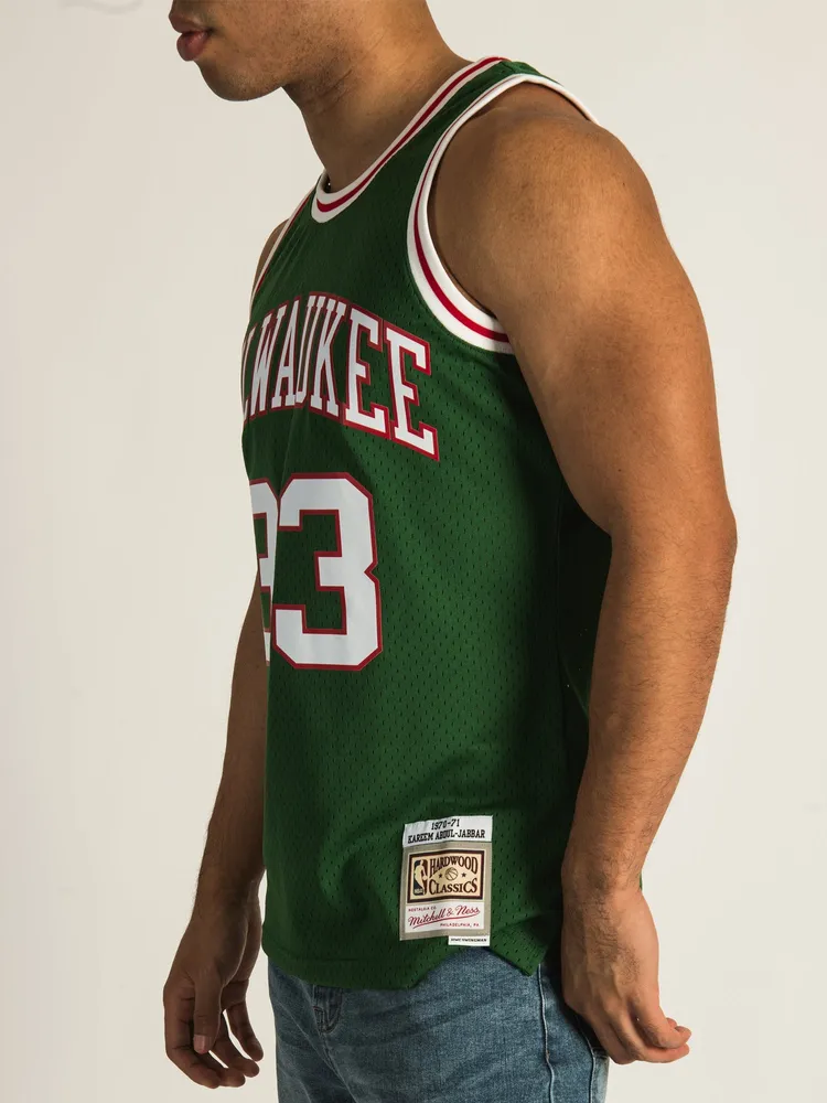 MITCHELL & NESS NBA BUCKS KAREEM ABDUL-JABBAR JERSEY - CLEARANCE