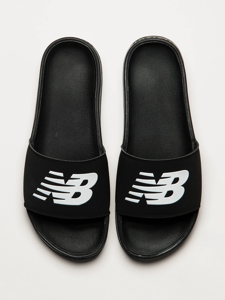 MENS NEW BALANCE THE 200 SLIDE - BLACK/WHITE