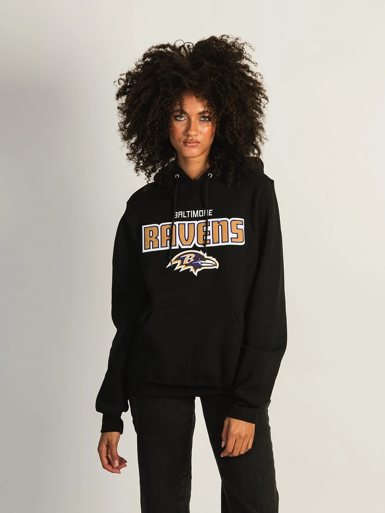 RUSSELL NFL LOGO RAVENS BALTIMORE PULLOVER HOODIE