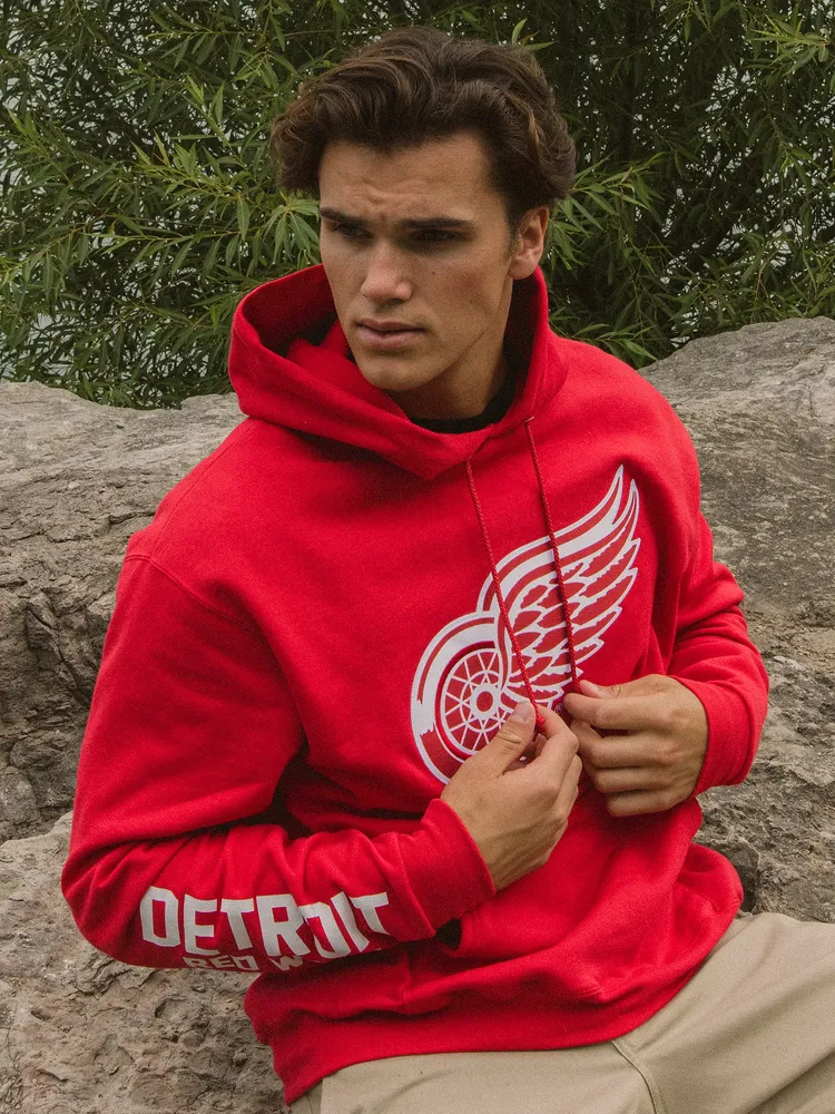 CHAMPION NHL DETROIT RED WINGS CENTER ICE PULL OVER HOODIE