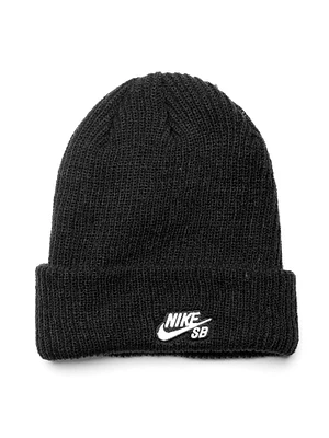 NIKE U NK FISHERMAN BEANIE - BLACK/WHITE - CLEARANCE