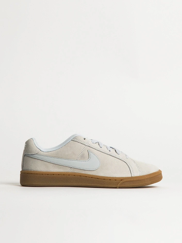 WOMENS NIKE COURT ROYALE SUEDE SNEAKERS - PLATINUM
