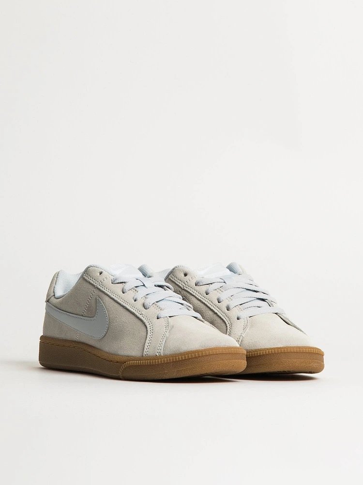 WOMENS NIKE COURT ROYALE SUEDE SNEAKERS - PLATINUM