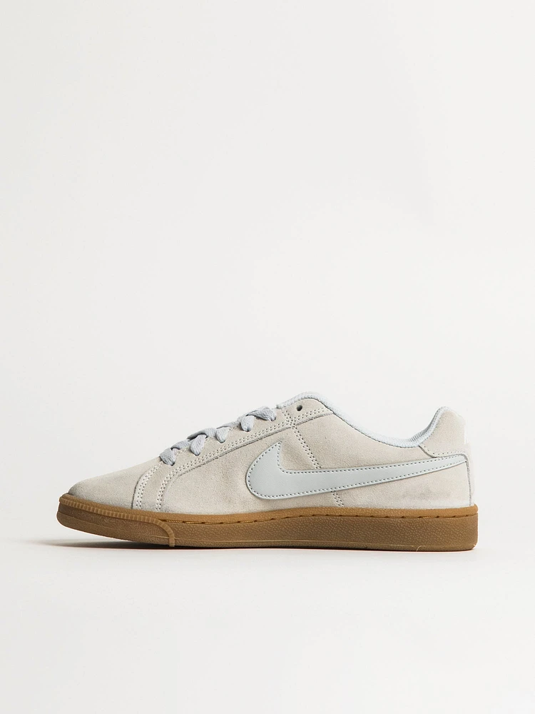 WOMENS NIKE COURT ROYALE SUEDE SNEAKERS - PLATINUM