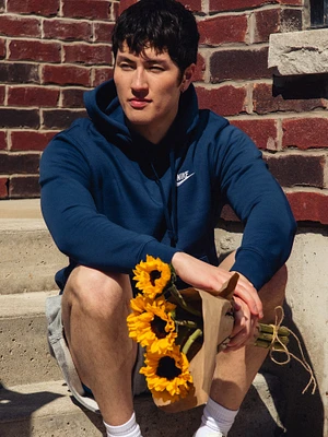 NIKE M NSW CLUB PULLOVER HOODIE-NAVY