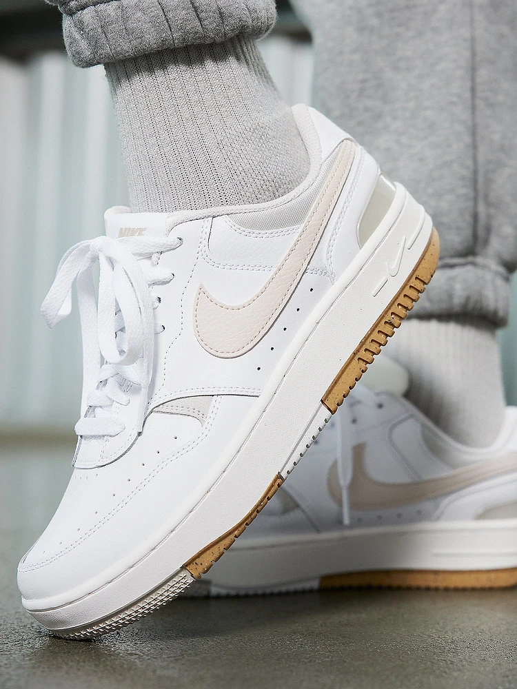 WOMENS NIKE GAMMA FORCE SNEAKER - WHITE/LIGHT BONE/SANDDRIFT